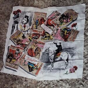 Vintage Multicolor Graphic Scarf